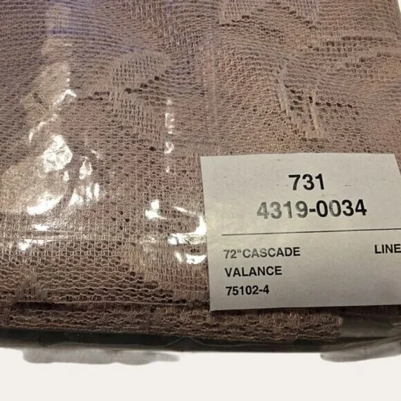 Linen Floral Lace Curtain Set Sheer Beige Panels For Living Room Bedroom Decor - Picture 2 of 4